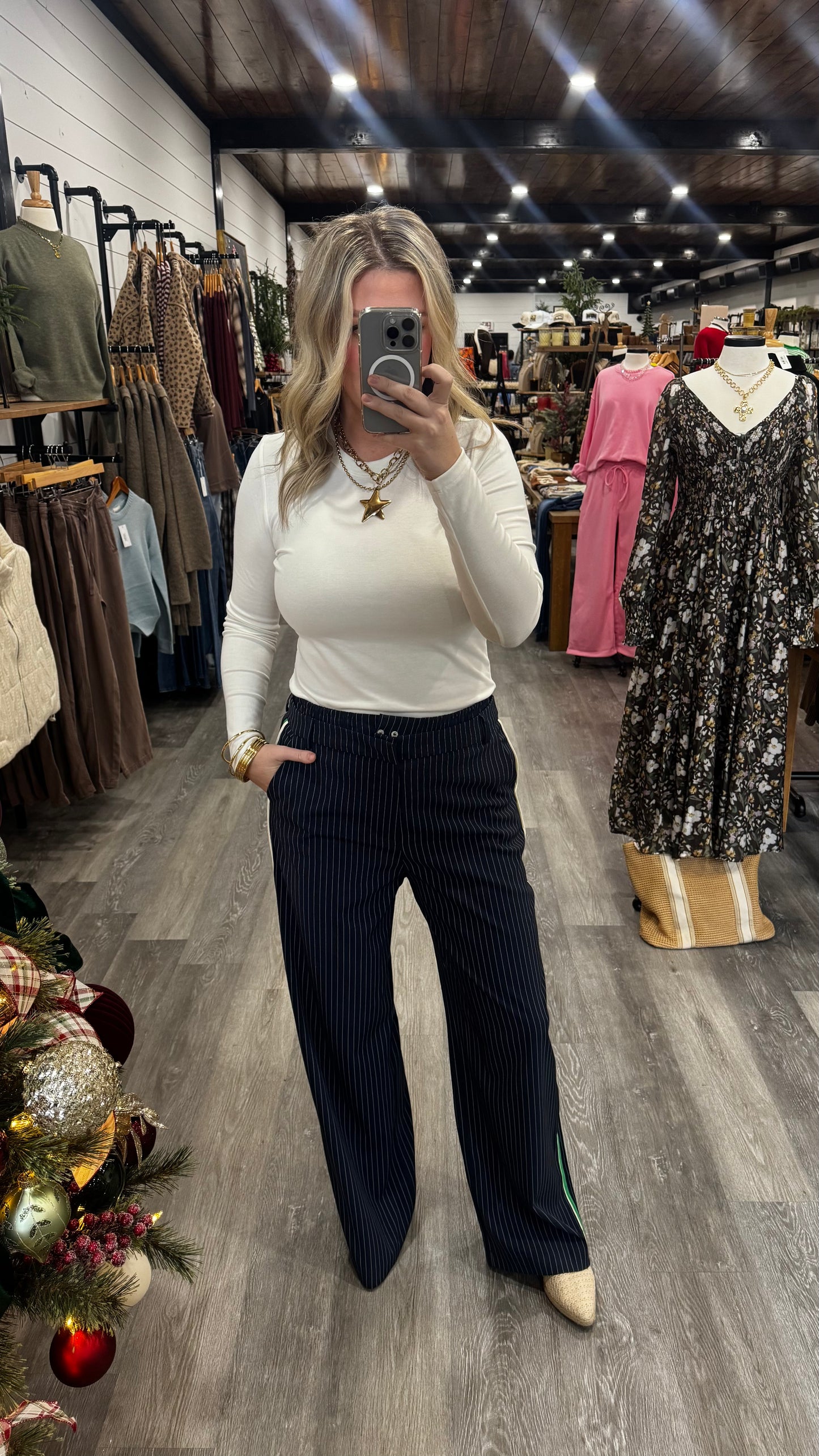 Pinstripe Trousers