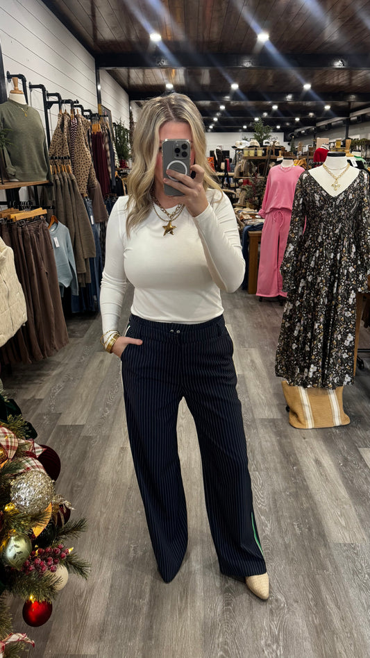 Pinstripe Trousers