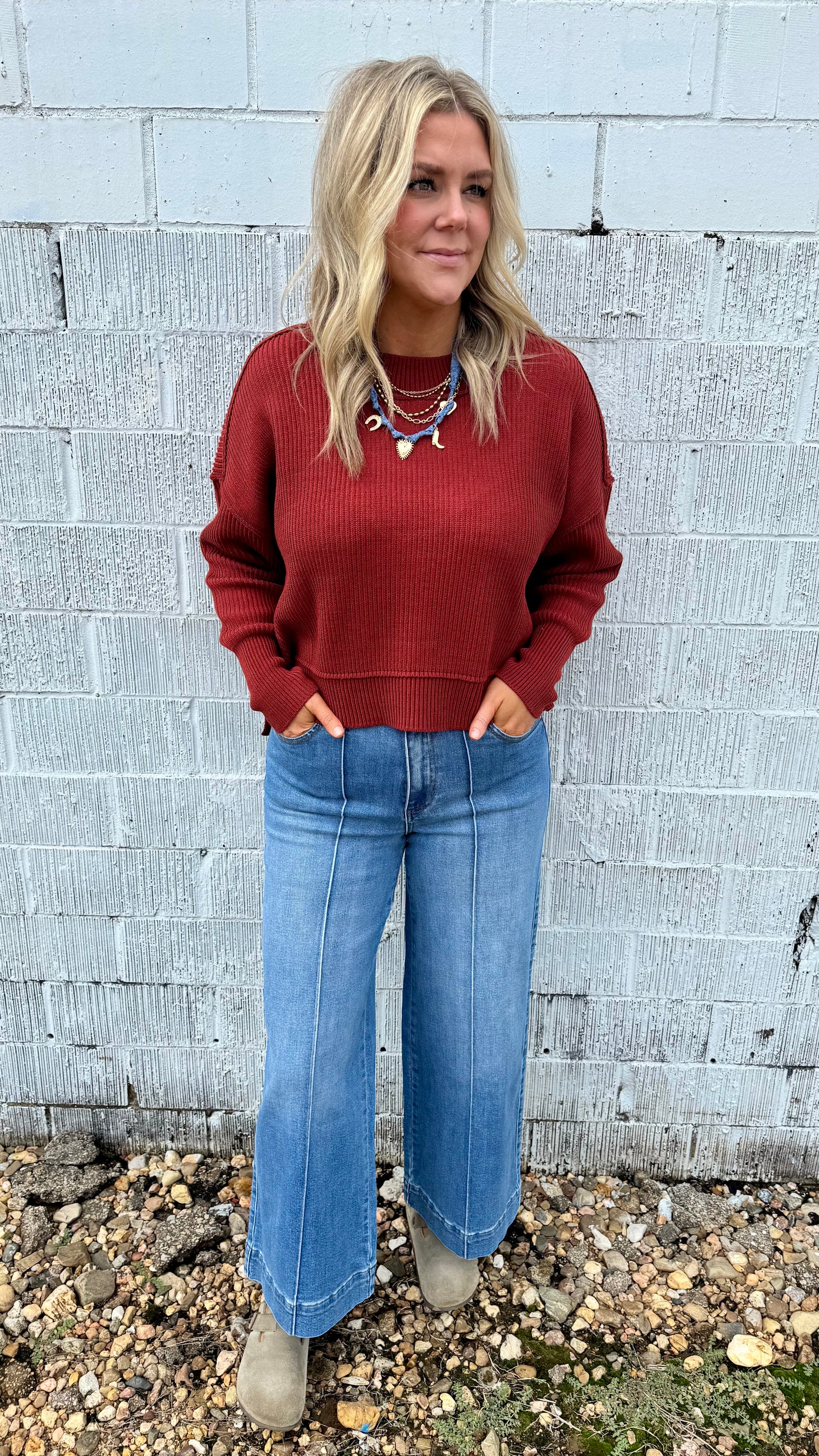 Lynn Stretch High Rise Wide Leg Jeans