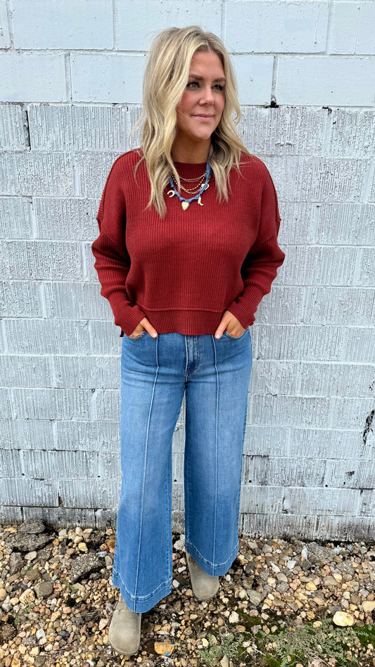 Lynn Stretch High Rise Wide Leg Jeans