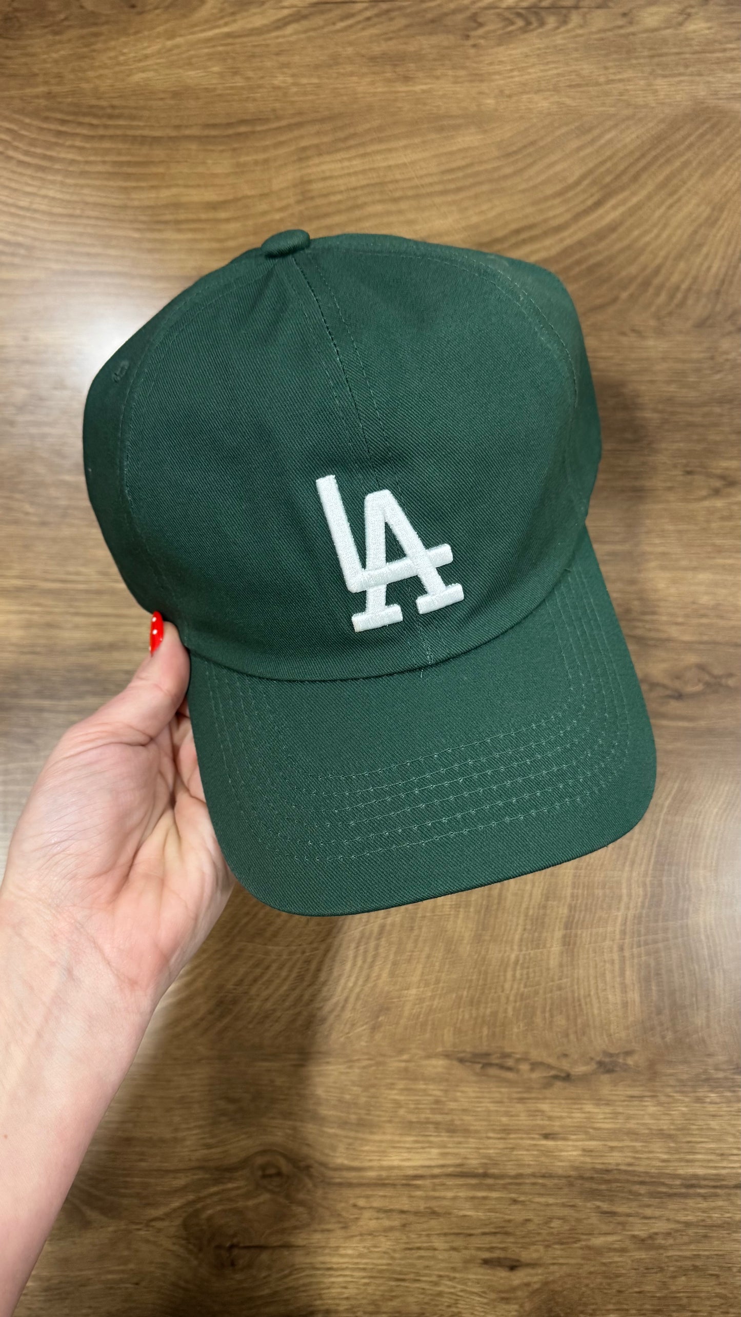 LA Embroidered Cap - Green/White