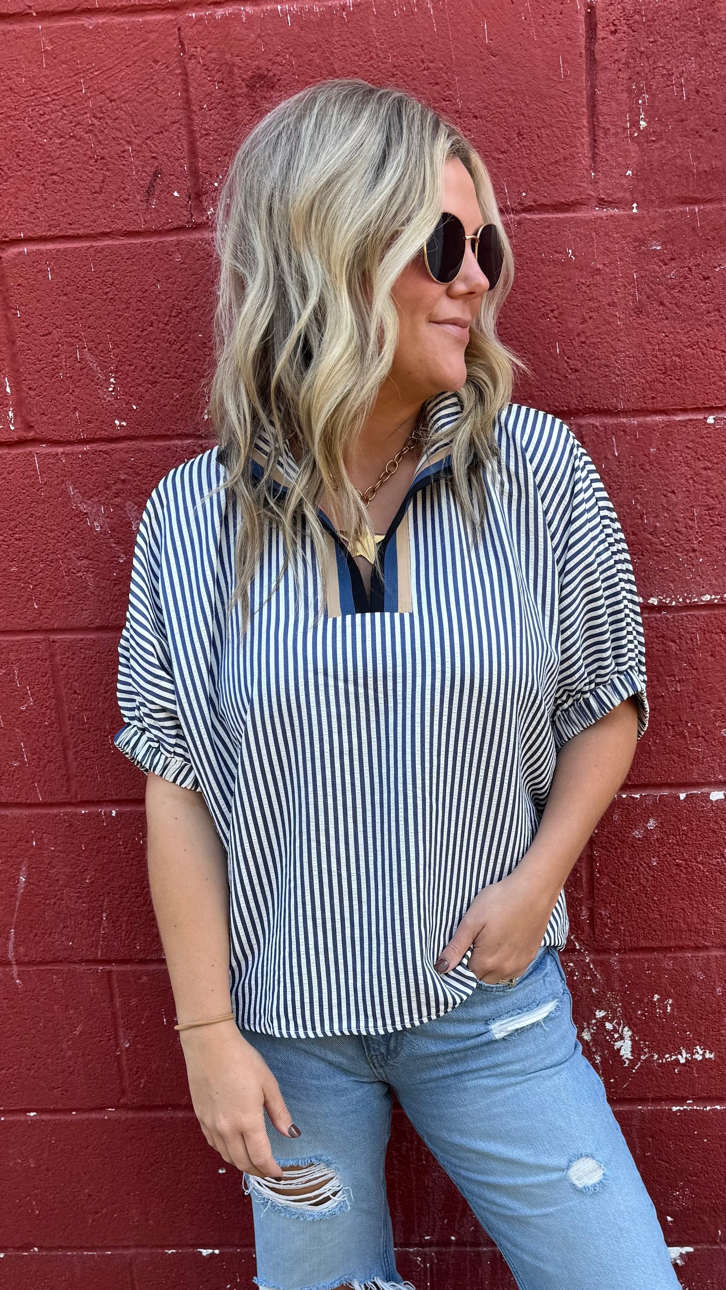 Shelly Striped Top
