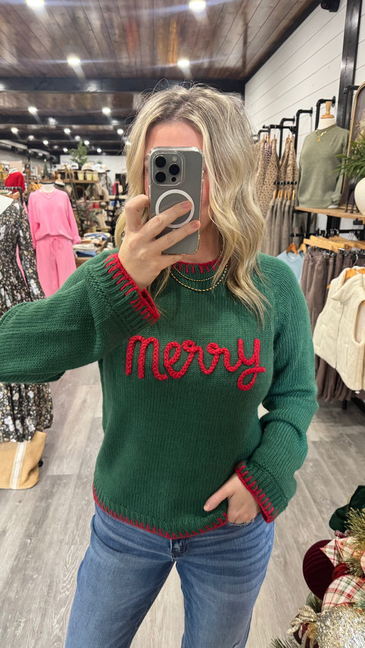 Merry Embroidered Sweater