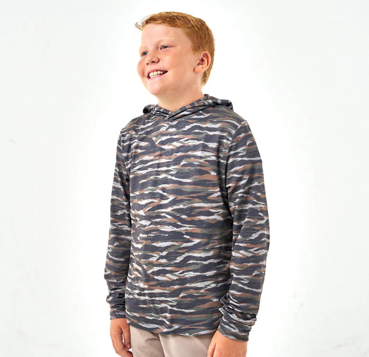 Burlebo Youth Performance Hoodie - Tiger Stripe Camo