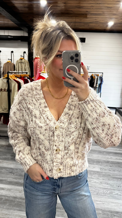 Taylor Textured Cropped Cardigan