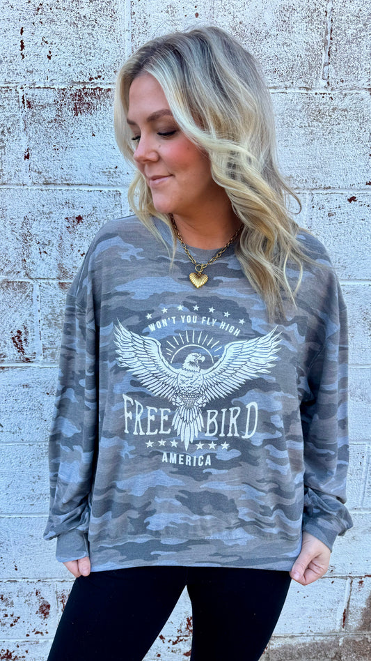 Free Bird America Pullover - Camo