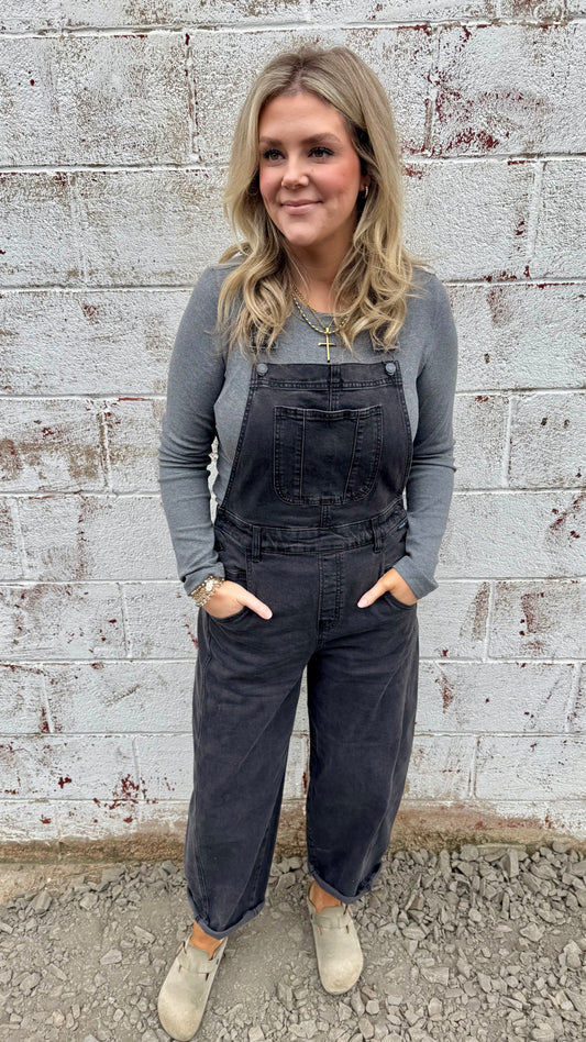 Molly Black Overalls