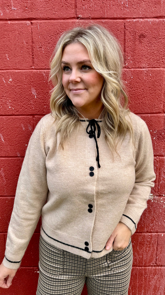 Connie Bow Tie Cardigan