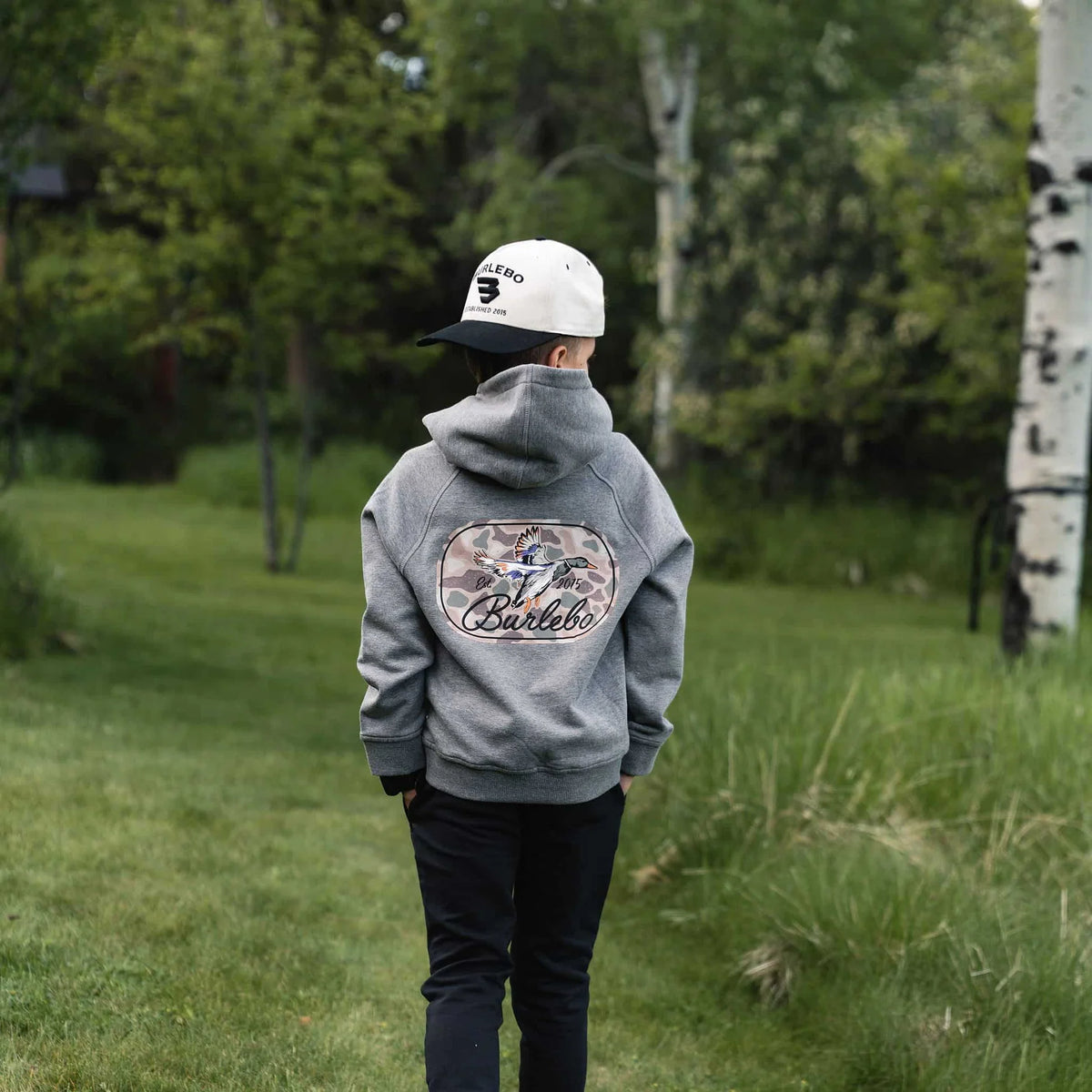 Burlebo Youth Fleece Hoodie - Ducks Flying In