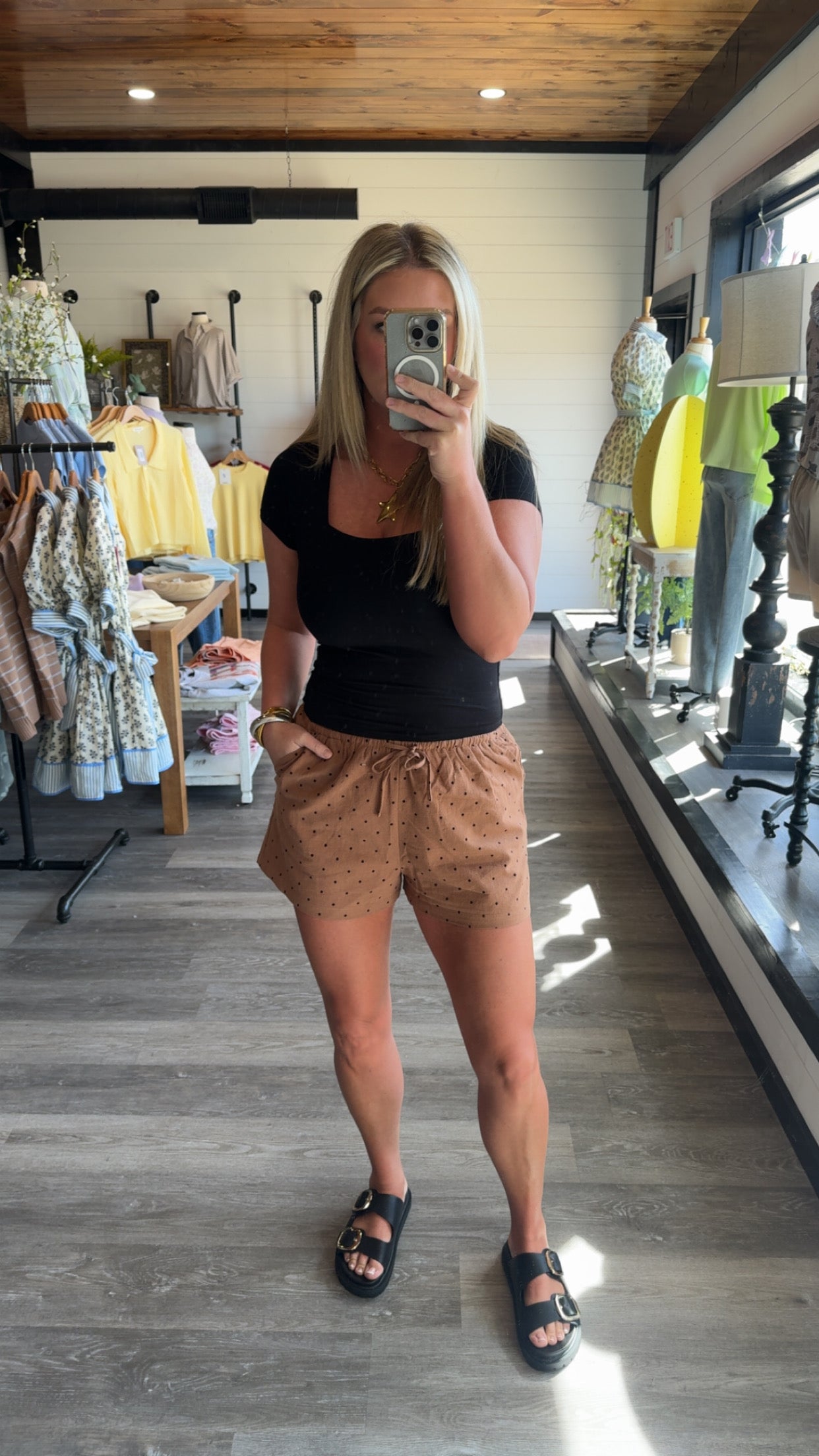 Chocolate Polka Dot Shorts
