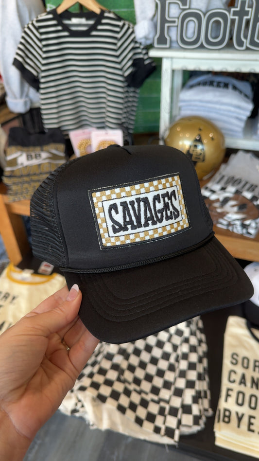 Gold Checkered Savages Hat