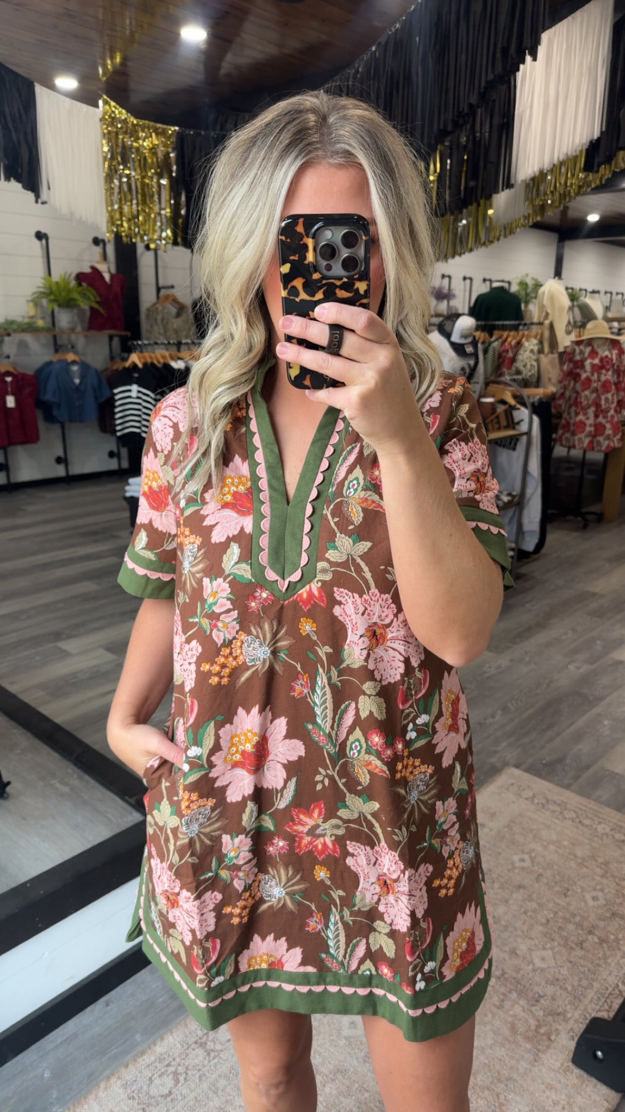 Fall Floral Mini Dress