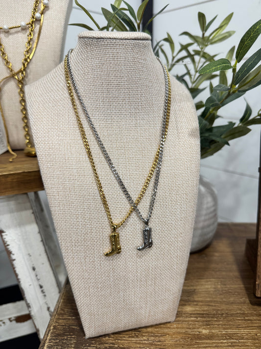 Cowgirl Boot Necklace