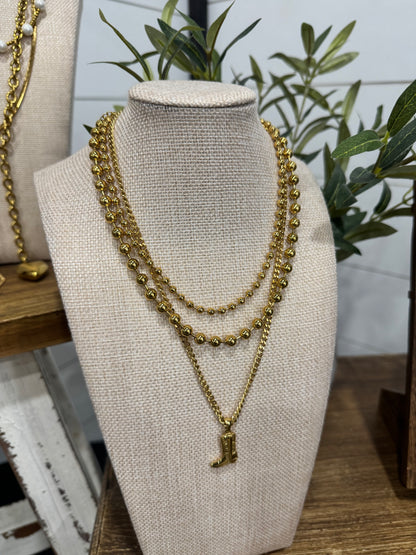 Cowgirl Boot Necklace