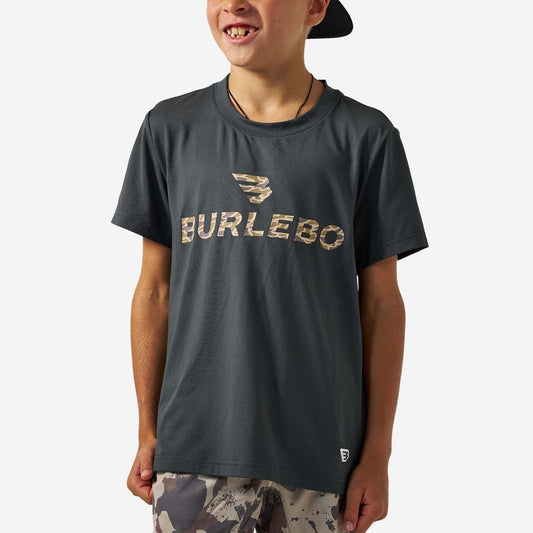 Burlebo Youth Go To Tee - Gun Metal Grey & Gauge Camo