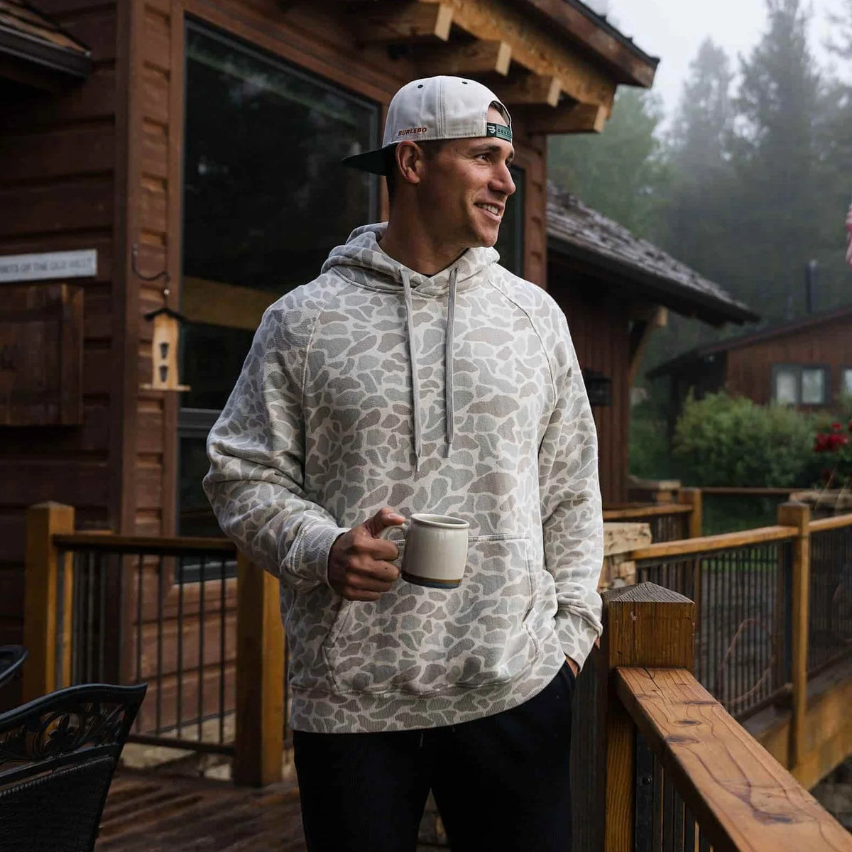 Burlebo Vintage Washed Hoodie - Classic Deer Camo