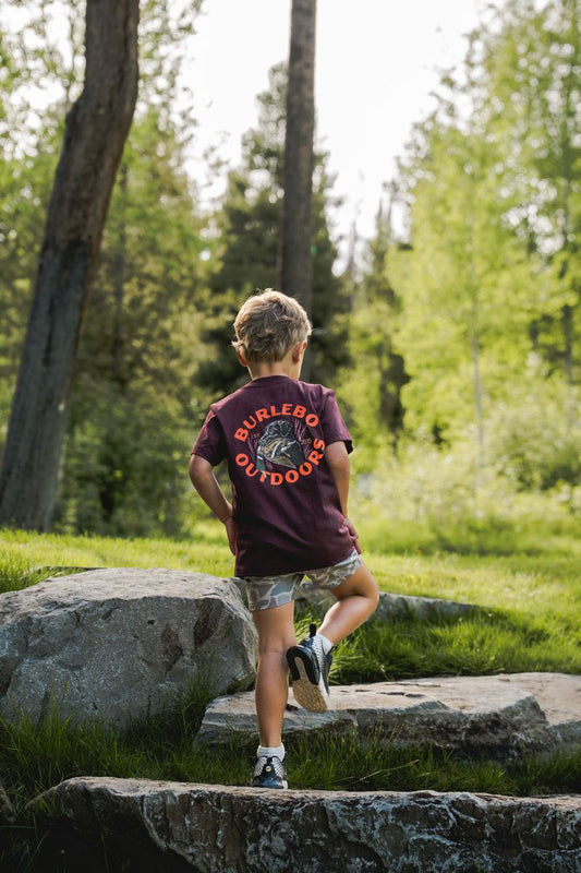 Burlebo Youth Duck Down Tee - Maroon