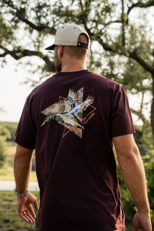 Burlebo Pintail Triangle Duck Tee - Maroon