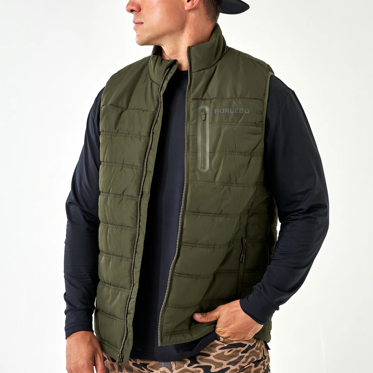 Burlebo Puffer Vest - Green